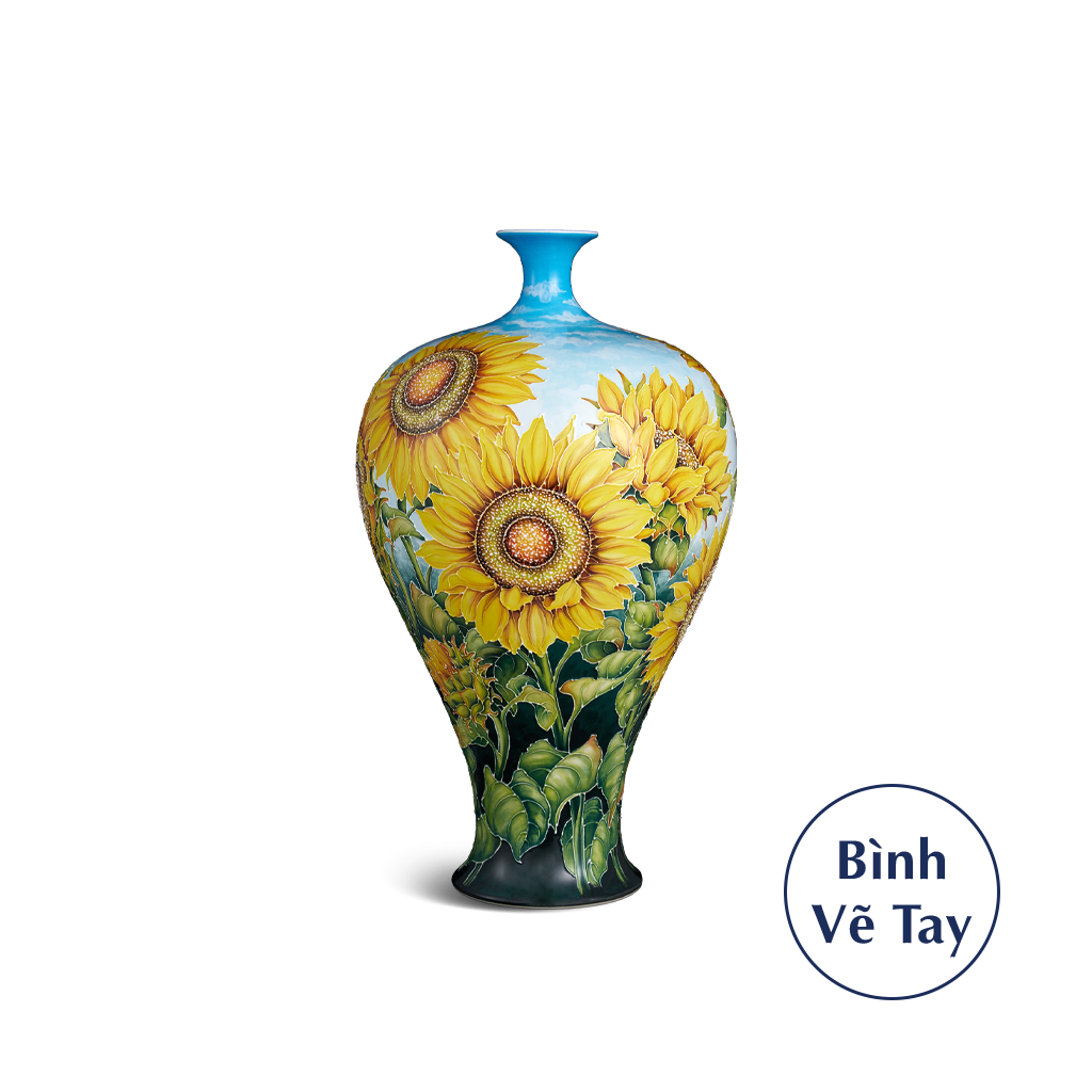 Bình hoa 41 cm - Hoa Hướng Dương
