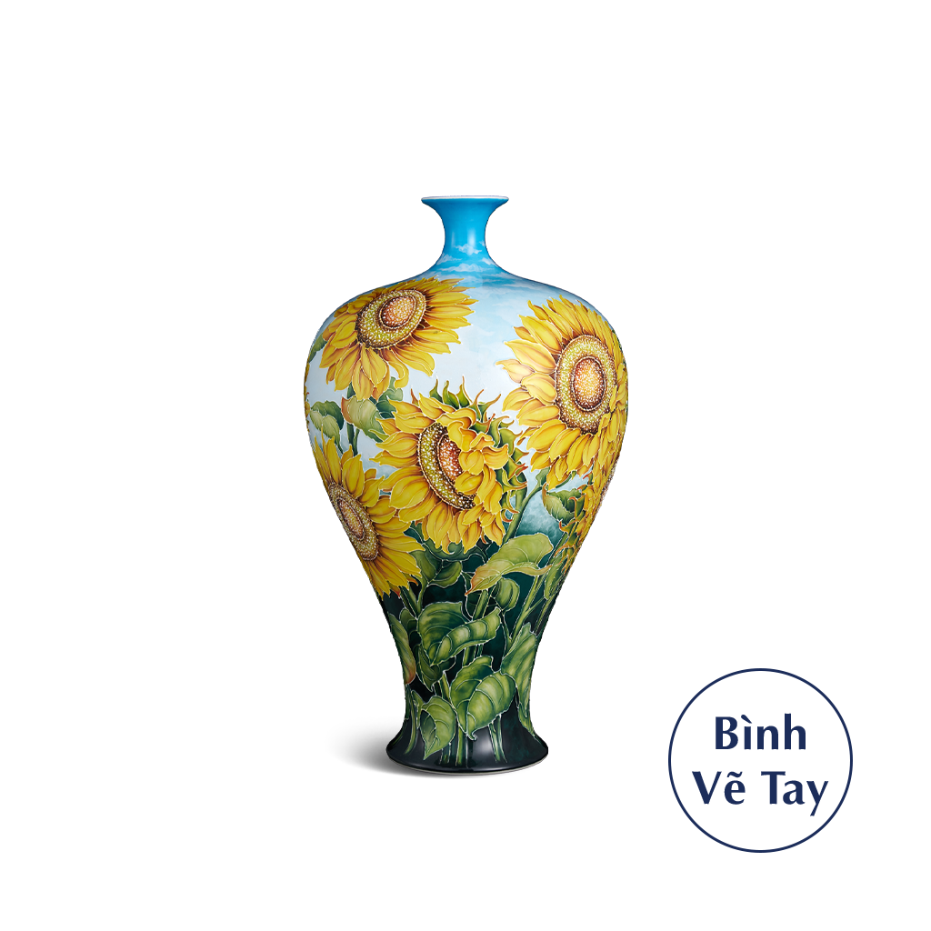 Bình hoa 41 cm - Hoa Hướng Dương