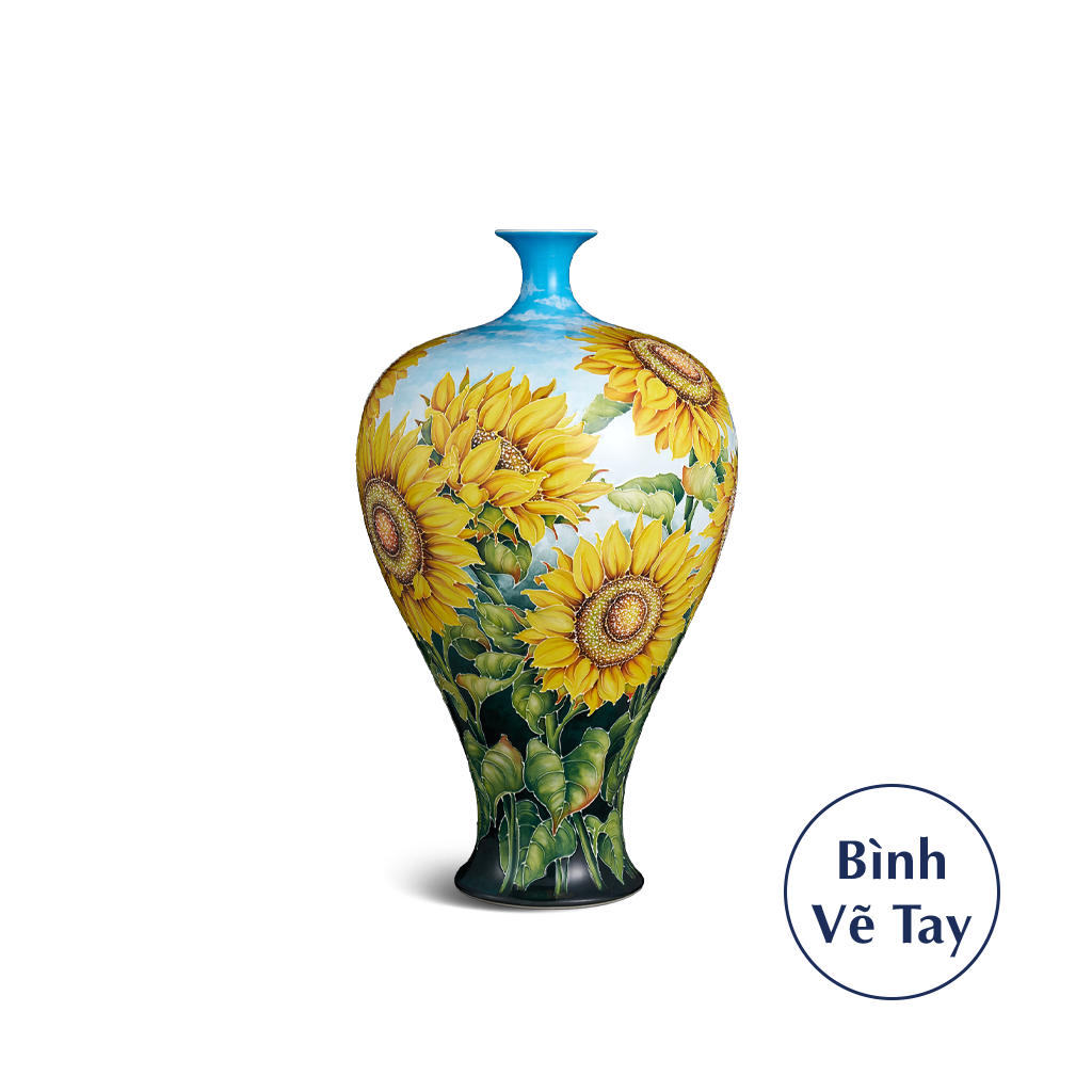Bình hoa 41 cm - Hoa Hướng Dương