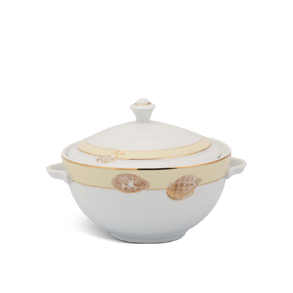 Thố 18 cm + nắp - Camellia - Hương Biển kem