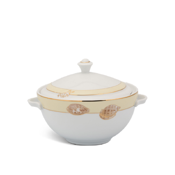 Thố 18 cm + nắp - Camellia - Hương Biển kem