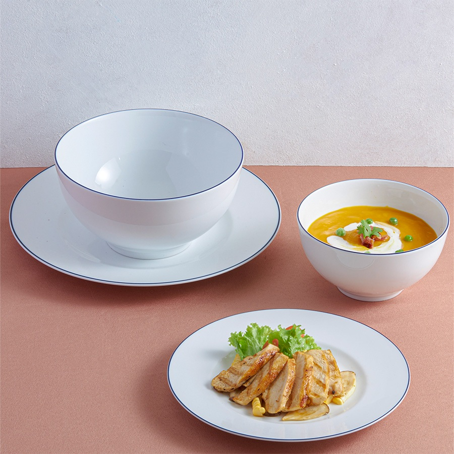 Bộ đồ ăn Camellia Chỉ Xanh Dương