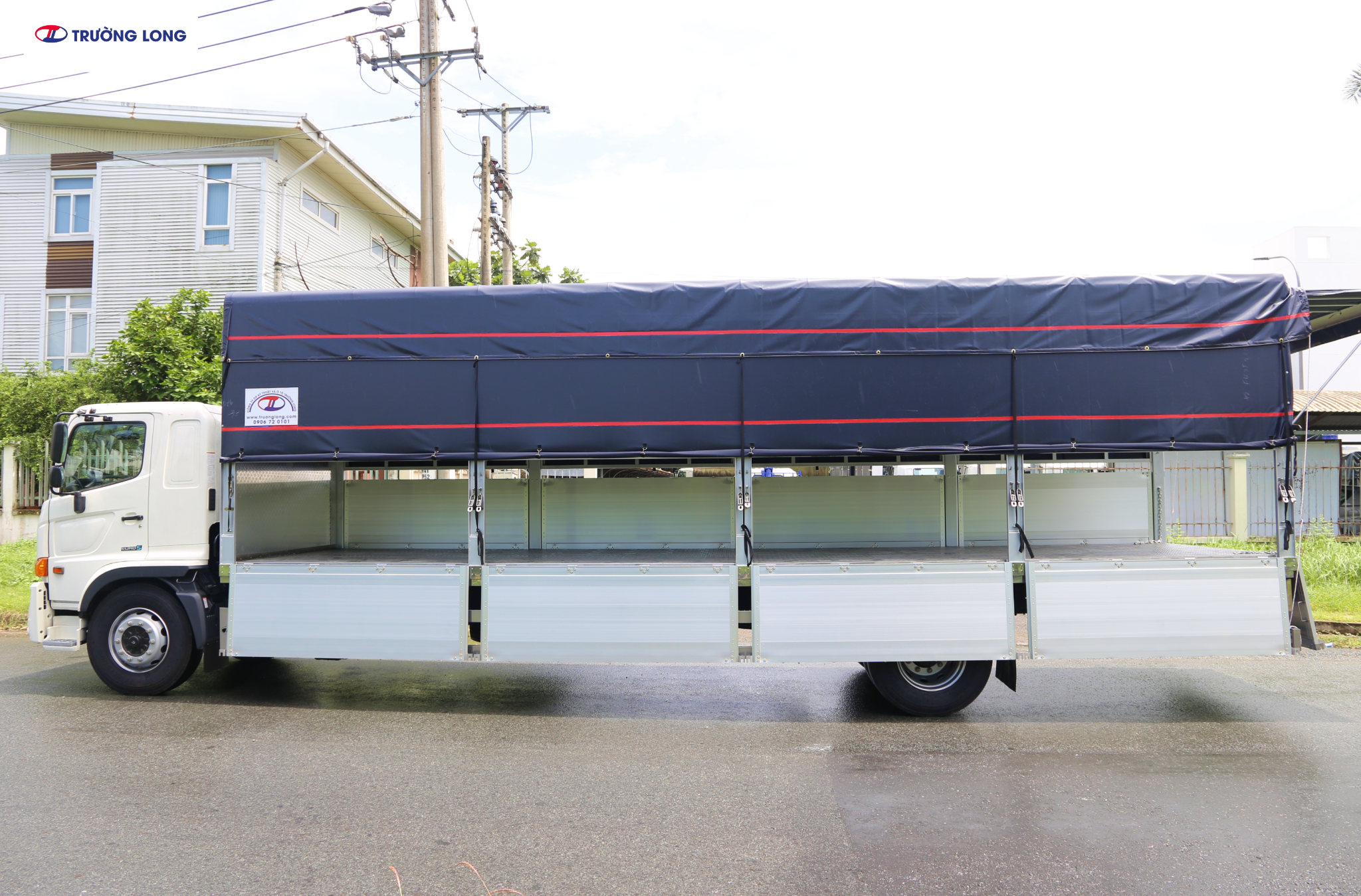 HINO FG8JT8A-PGV Euro 5 - Xe mui bạt 7 tấn 34 thùng dài 8m9