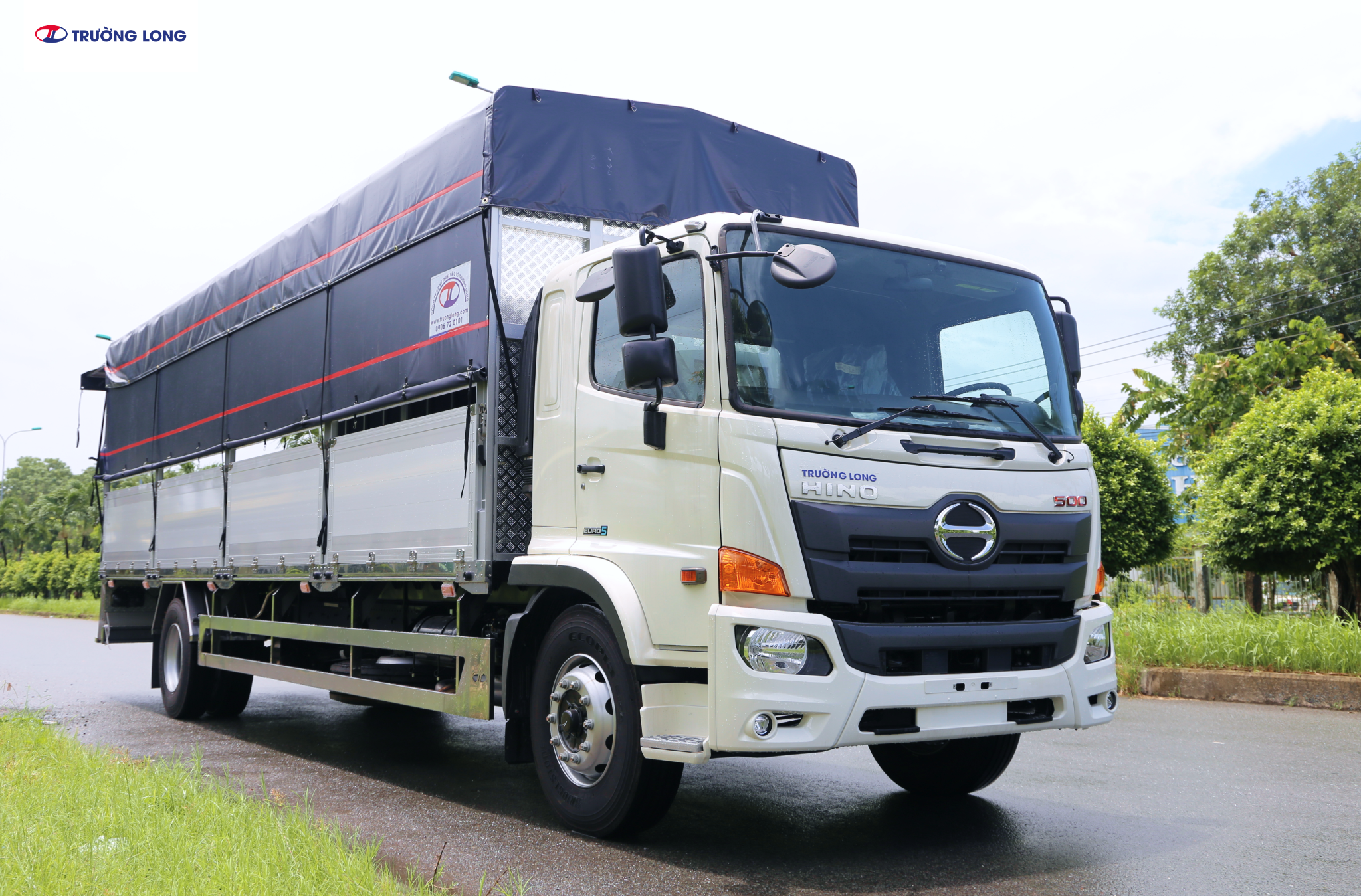 HINO FG8JT8A-PGV Euro 5 - Xe mui bạt 7 tấn 34 thùng dài 8m9