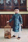  Áo dài Bé Trai Gấm Sơn Thuỷ 