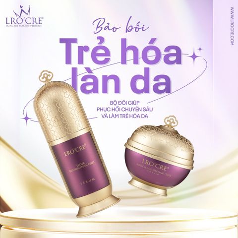  Combo Serum Và Kem Dưỡng Lro'Cre Tế Bào Gốc Tự Sinh Ultimate Cells 