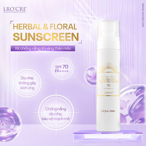  Xịt Chống Nắng Lro'Cre Herbal & Floral Sunscreen SPF70 PA++++ 100ml 