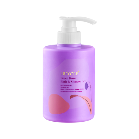  Sữa Tắm Lro'Cre Fresh Rose Bath & Shower Gel Giúp Da Ẩm, Mịn Màng 400g 