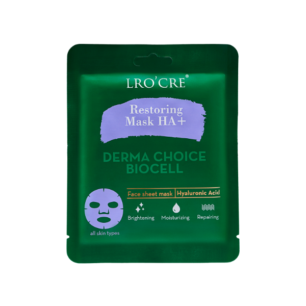  Mặt Nạ Lro'Cre Restoring Mask HA+ - Bio Cellulose Cấp Ẩm & Sáng Da 25g 