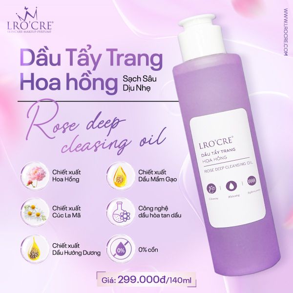  Dầu Tẩy Trang Lro'Cre Hexa-Herb Cleansing Oil Sạch Da Chuyên Sâu 150ml 