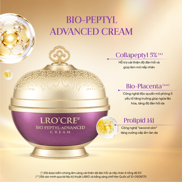  Combo Dưỡng Da Hỗ Trợ Làm Mờ Nếp Nhăn Lro'Cre Bio-Peptyl Advanced Cream 20g & Elixir Rejuvenation Cells Serum 30ml 