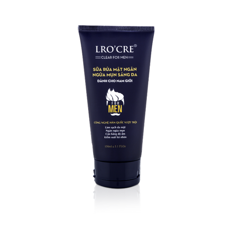  Sữa Rửa Mặt Ngăn Ngừa Mụn, Sáng Da Dành Cho Nam Giới Lro'Cre 100g 