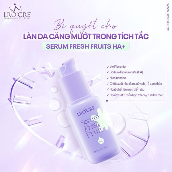  Tinh Chất Cấp Ẩm Lro'Cre Serum Fresh Fruit Dưỡng Ẩm, Làm Dịu Da 30ml 