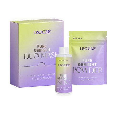  Mặt Nạ Thảo Dược Hỗ Trợ Dưỡng Sáng Lro'Cre Pure & Bright Duo Mask 110g 
