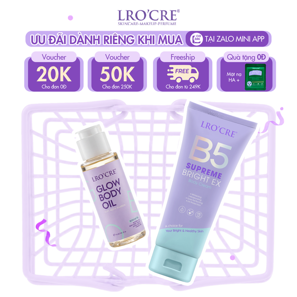  Combo Dưỡng Sáng Da, Căng Bóng Lro'Cre Glow Body Ritual 