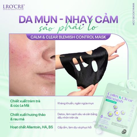  Mặt nạ Lro'Cre Calm&Clear Blemish Control Mask Phù Hợp Da Mụn 125g 