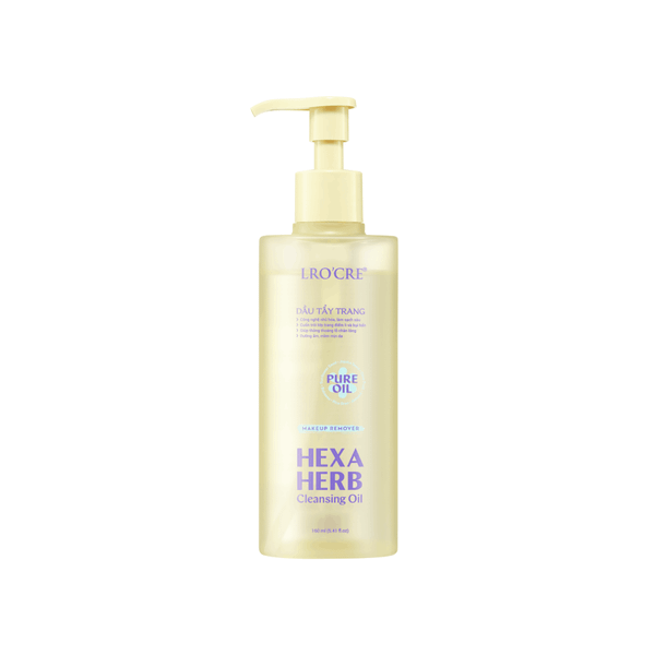  Dầu Tẩy Trang Lro'Cre Hexa-Herb Cleansing Oil Nhũ Hóa Sạch Êm 160ml 