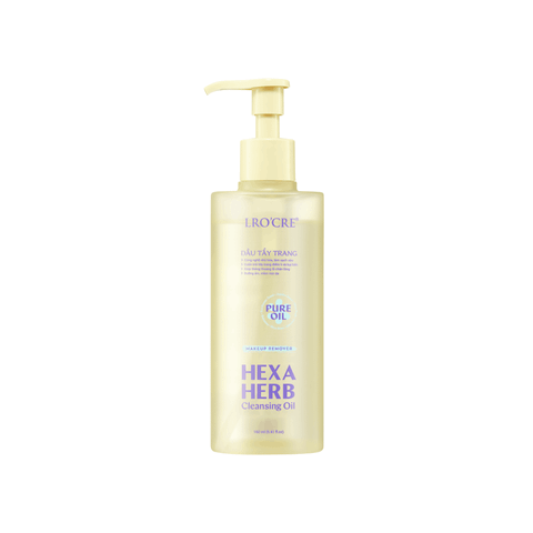  Dầu Tẩy Trang Lro'Cre Hexa-Herb Cleansing Oil Nhũ Hóa Sạch Êm 160ml 