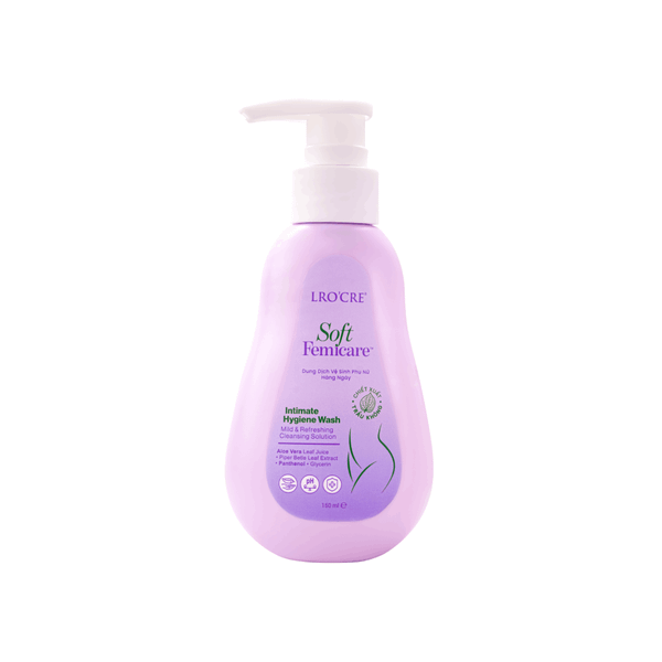  Dung Dịch Vệ Sinh Lro'Cre Soft Femicare Dịu Nhẹ, Cân Bằng pH 150ml 