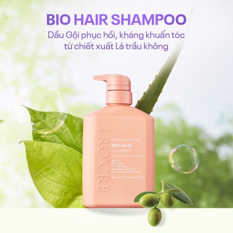  Dầu Gội Lro'Cre Derma Choice Bio Hair Shampoo Giúp Tóc Chắc Khỏe 400g 