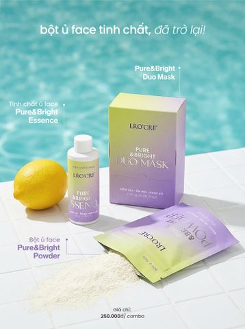  Mặt Nạ Thảo Dược Hỗ Trợ Dưỡng Sáng Lro'Cre Pure & Bright Duo Mask 110g 
