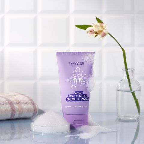 Sữa Rửa Mặt Lro'Cre Acne Whitening Creme Cleanser Làm Sạch Sâu, Ngăn Ngừa Mụn 100g 