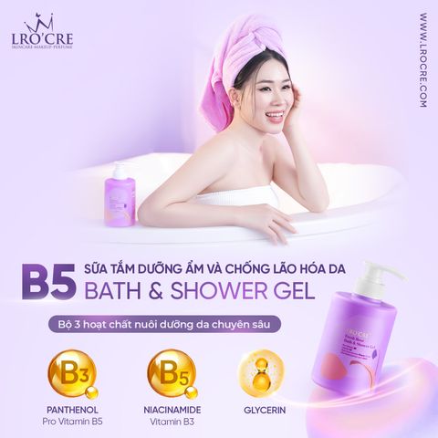  Sữa Tắm Lro'Cre Fresh Rose Bath & Shower Gel Giúp Da Ẩm, Mịn Màng 400g 