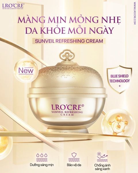  Kem Dưỡng Lro'Cre Sunveil Refreshing Cream Ban Ngày Có Chống Nắng 20g 