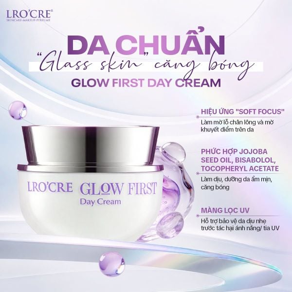  Kem Dưỡng Ban Ngày Lro'Cre Glow First Day Cream Giúp Da Sáng Mịn Màng 25G 