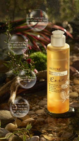  Toner Lro'Cre Toner Original Witch Hazel & Rose Cân Bằng pH Cho Da 140ml 