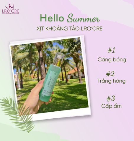  Xịt Khoáng Lro'Cre Fresh Algae Mist Giúp Cấp Ẩm, Giảm Khô Căng 140ml 