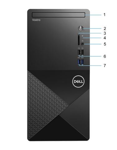 Máy tính bàn Dell Vostro 3020 i3-13100, 8GB, 256GB SSD, Intel UHD Graphics 730, ax+BT, KB, M, OfficeHS21, Win 11 Home, 1Y WTY _71010253