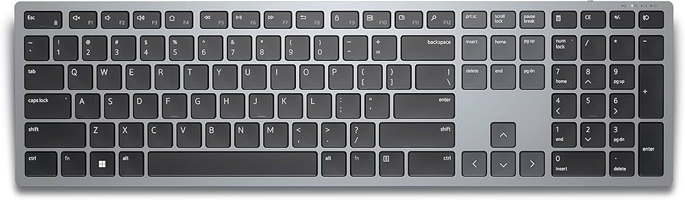  Dell Pro Plus Keyboard KB700 – Multi-Device | Wireless 2.4GHz + Bluetooth 5.0 | Full Size | Numeric Keypad | Titan Gray (3Y Warranty) 