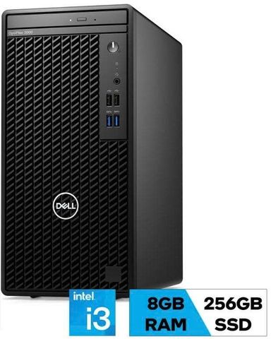 Máy tính bàn Dell Optiplex 3000 Tower i3-12100 3.3GHz, 4GB Ram, 256GB SSD, DVDRW, VGA, 180W PS, Speaker, Keyboard,Mouse, 12mths KYHD, 12mths Pro