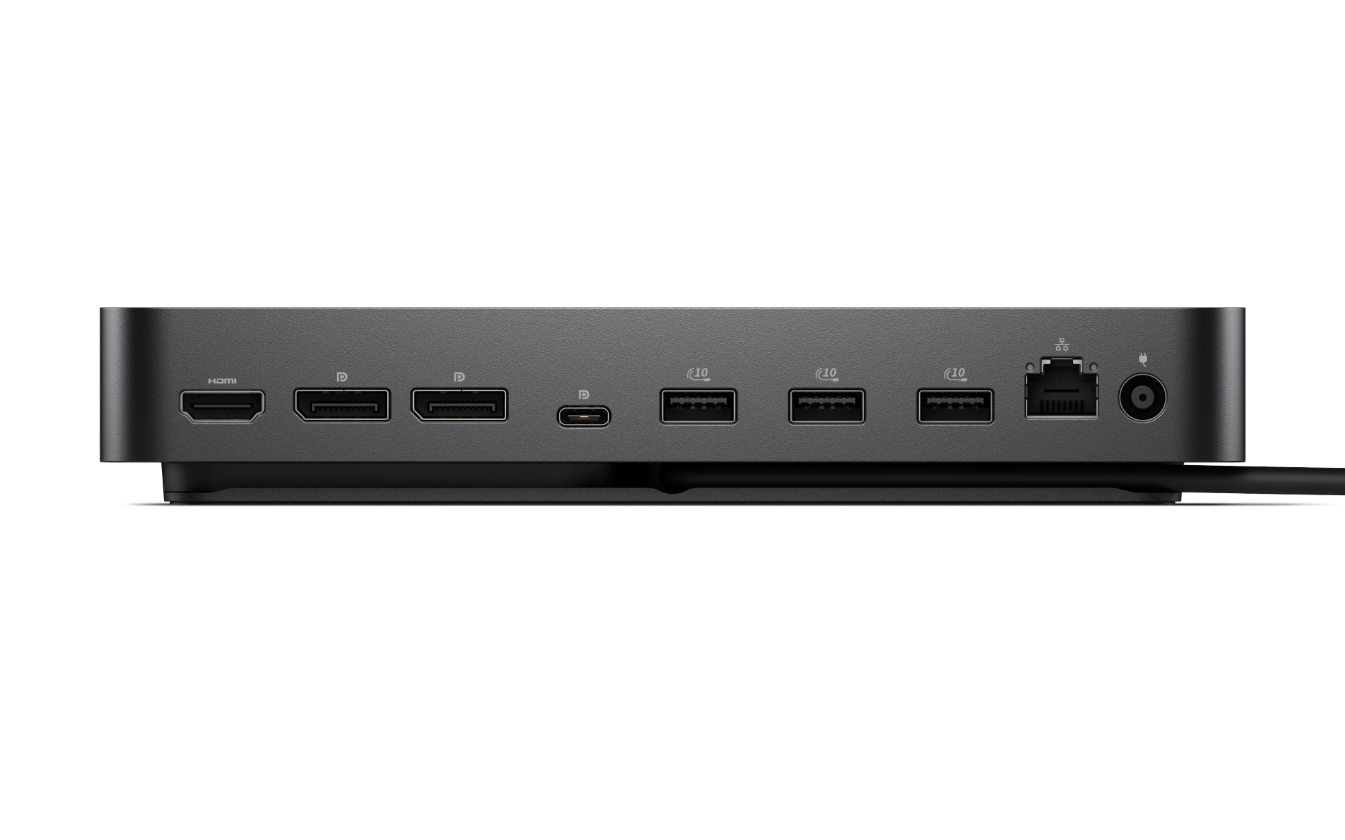 Dell Pro Dock - WD25(4 x WQHD (3440 x 1440) @ 60Hz; 2 x 5K (5120 x 2160) @ 60Hz; 1 x 6K (6144 x 3456) @ 60Hz), 2x DP, 1 xHDMI, 1Type C; 4 USB, 1 RJ45 Ethernet port, 2.5GbE, Adapter 100W,3-Year Limited Hardware Warranty 