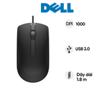  Dell Optical Mouse MS116 – USB | 1000 DPI | Plug & Play | Black (1Y) 