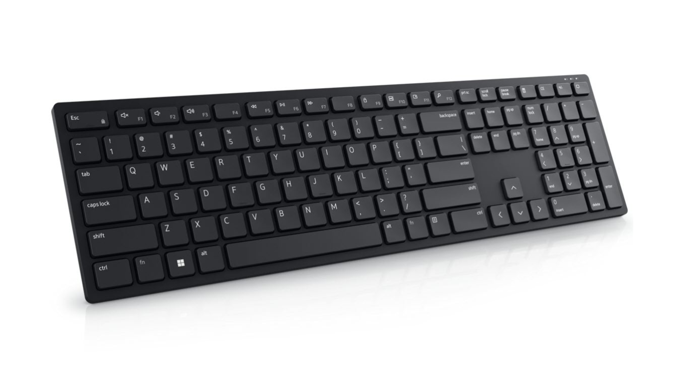  Dell Pro Wireless Keyboard KB500 – Full Size | Wireless 2.4GHz | Numeric Keypad | Spill Resistant | Black (3Y Warranty) 