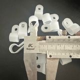  Nẹp nhựa giữ ống, kẹp cáp cố định dây điện phi 6mm, 10mm - MÀU TRẮNG (Con) 