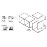  Chốt nhựa tắc kê liên kết lam nhựa (set 1.000 bộ) 