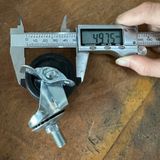  Bánh xe cao su ty ren M10, phi 50mm (Cái) 