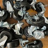  Bánh xe cao su ty ren M10, phi 50mm (Cái) 