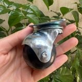  Bánh xe cầu tròn đế vuông không khóa màu xikel (cái) 