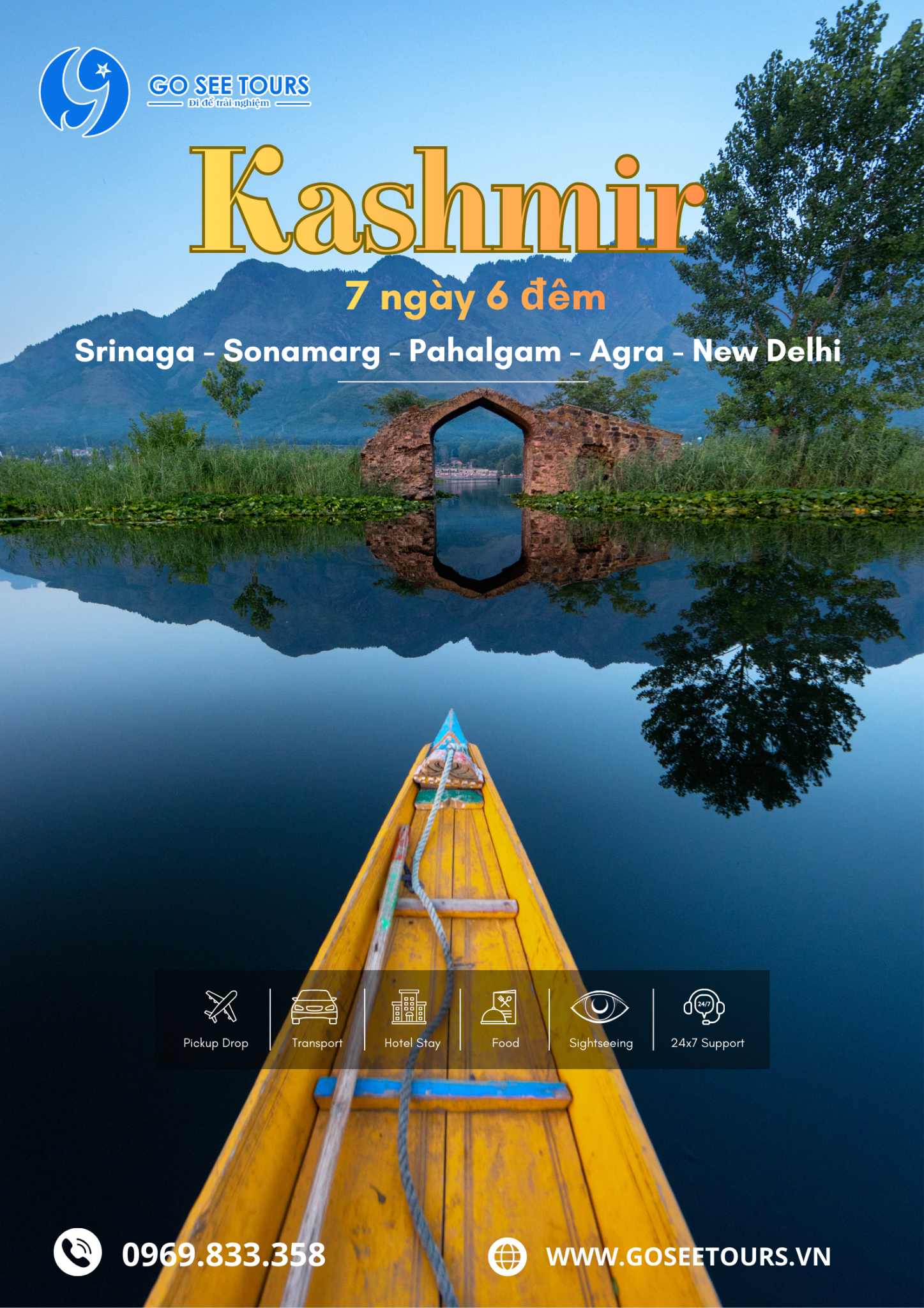 3. KASHMIR - AGRA - NEW DELHI - 7N6Đ - VIETNAM AIRLINES