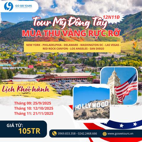 1. TOUR MỸ ĐÔNG TÂY - 12N11Đ - BAY CI/BR 5*
