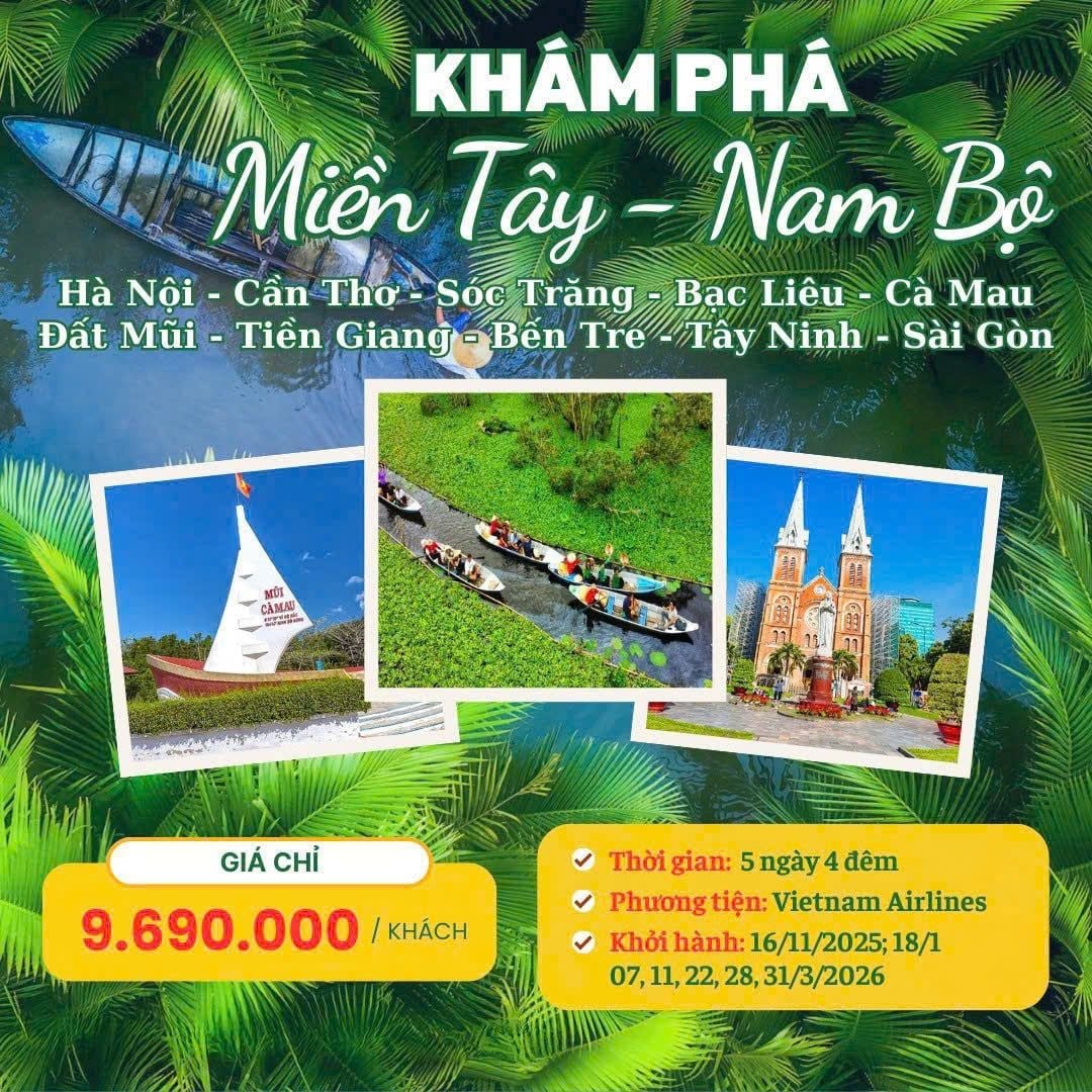 Khám phá miền Tây Nam Bộ