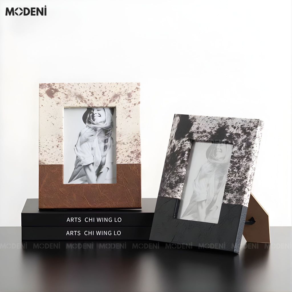Khung Ảnh Hipro Vân Đá Terrazzo Gỗ Kết Hợp Thủy Tinh Cho Không Gian Decor Sang Trọng