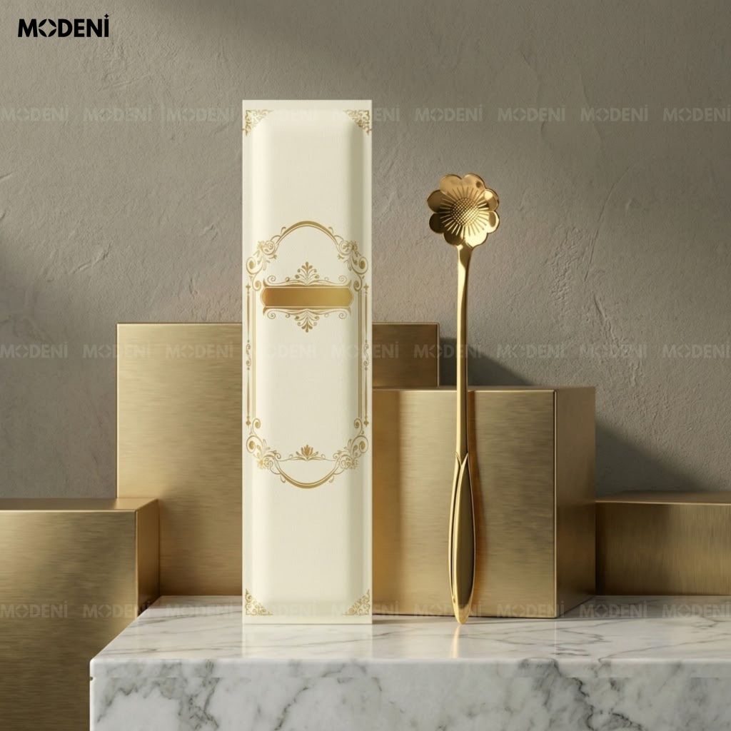 Muỗng Cafe Fiore Inox 304 Thẩm Mỹ Châu Âu Hiện Đại Chạm Khắc Cánh Hoa Tinh Xảo Cho Bàn Tiệc Ngọt