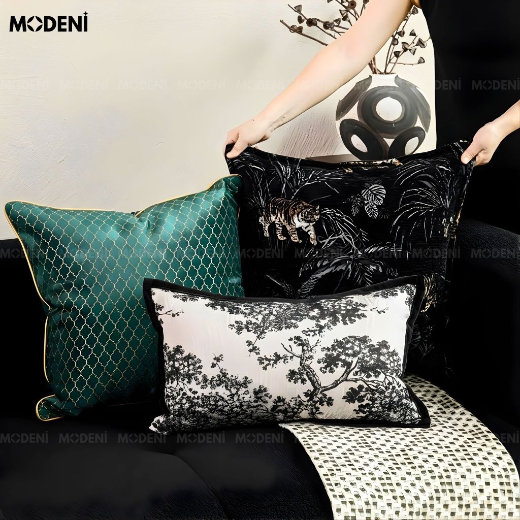 Set Vỏ Gối Sofa Midnight Eden Cao Cấp Phong Cách Phong Cách Chiết Trung Độc Đáo