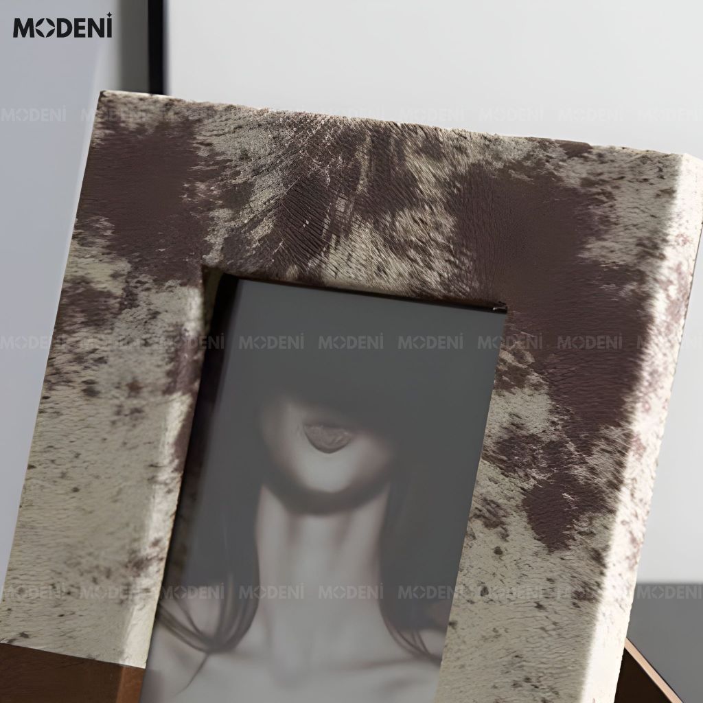 Khung Ảnh Hipro Vân Đá Terrazzo Gỗ Kết Hợp Thủy Tinh Cho Không Gian Decor Sang Trọng