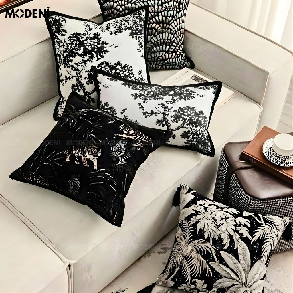 Set Vỏ Gối Sofa Midnight Eden Cao Cấp Phong Cách Phong Cách Chiết Trung Độc Đáo